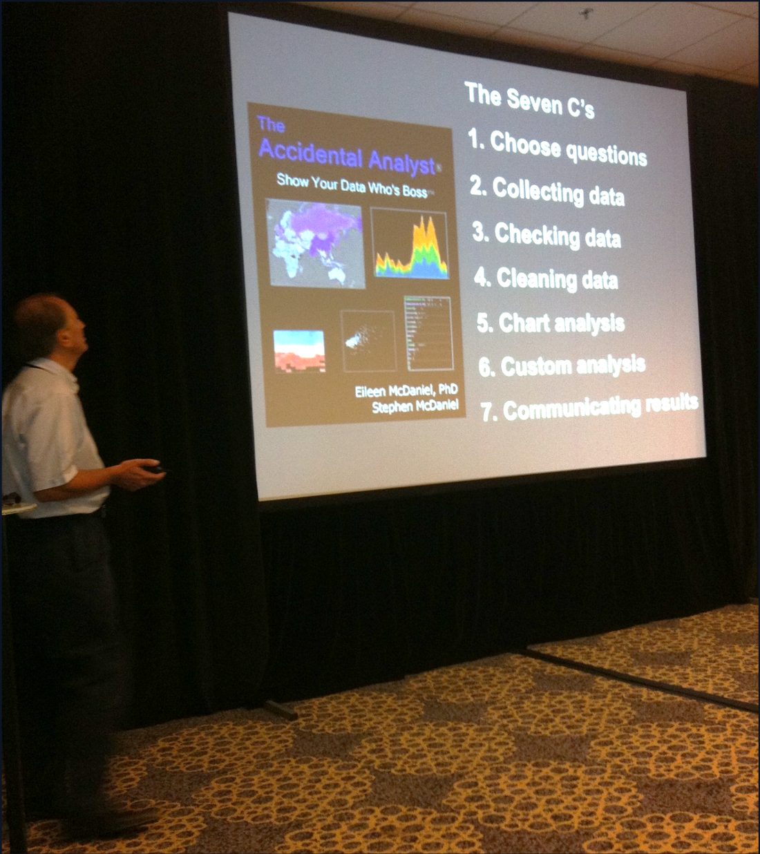 Pat Hanrahan presenting on The Accidental Analyst at the Tableau Conference
